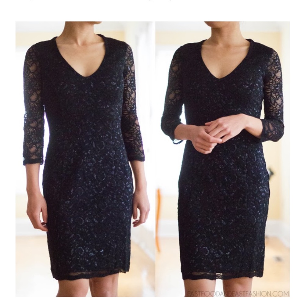 Banana Republic L’Wren Scott navy lace dress